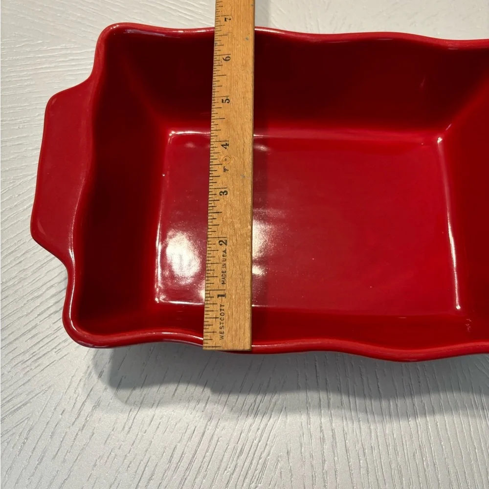 Laurie Gates Small Square Casserole Baking Dish Red 1.85 Quarts
